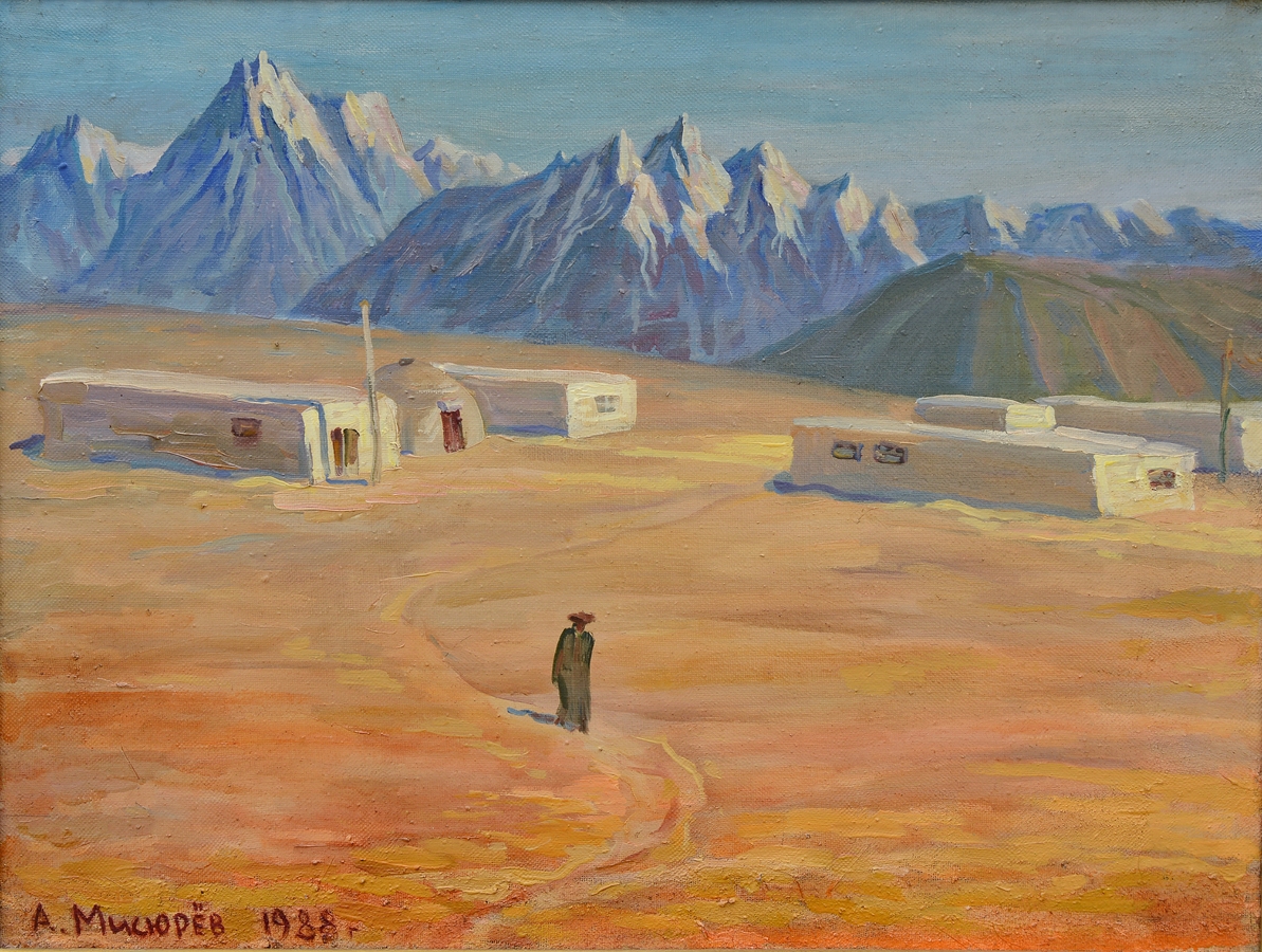 Kırgızistan-Kirghizistan, 1988, Tuval üzerine yağlıboya, Oil on canvas